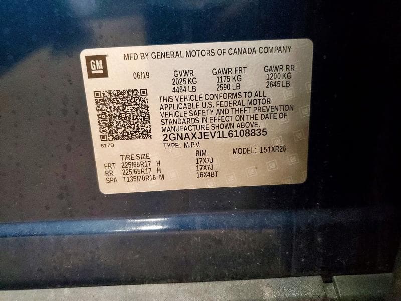 2020 CHEVROLET EQUINOX LT 12