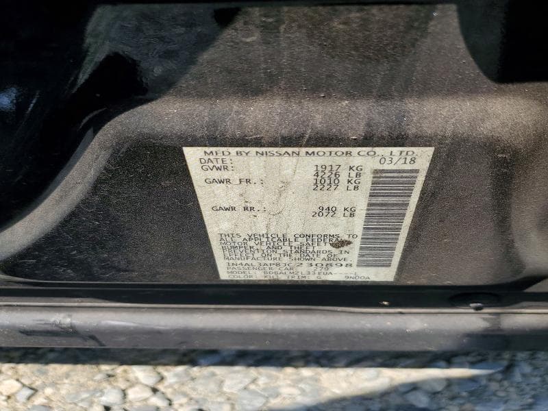 2018 NISSAN ALTIMA 2.5 SV 12