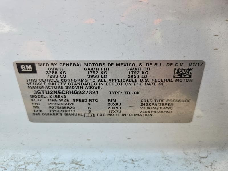 2017 GMC SIERRA K1500 SLT 12