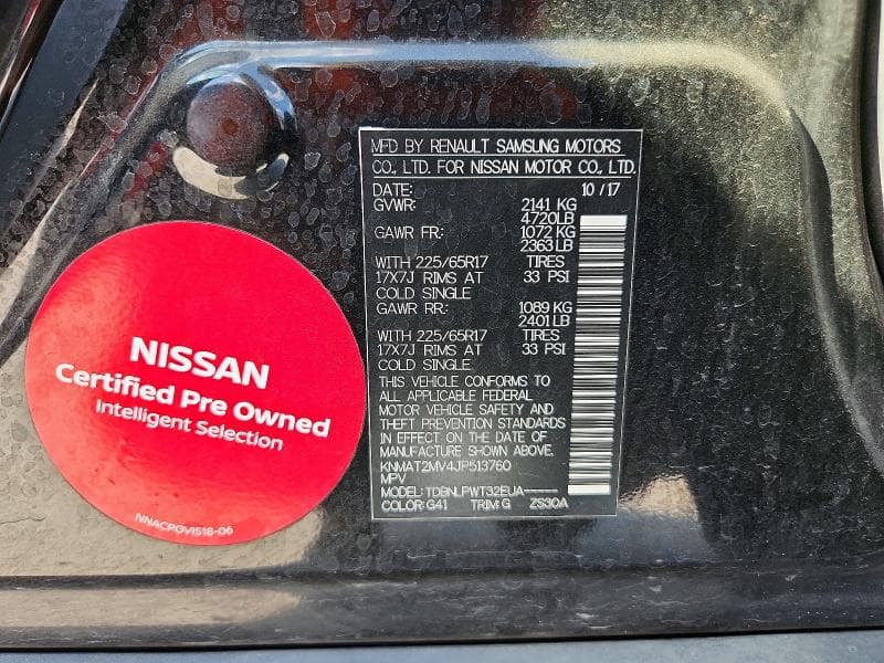 2018 NISSAN ROGUE S 13