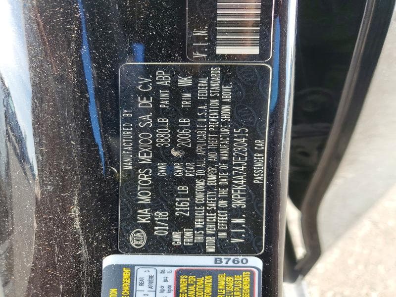 2018 KIA FORTE LX 12