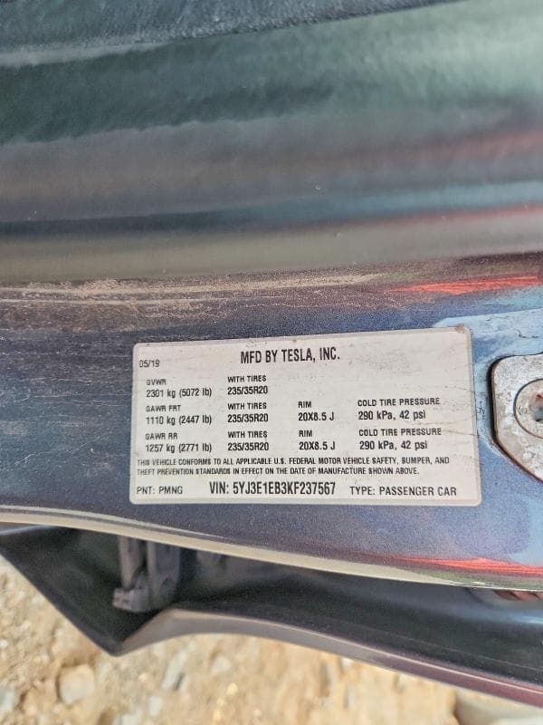2019 TESLA MODEL 3 12