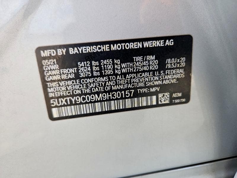 2021 BMW X3 XDRIVEM40I 12