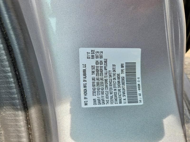 2018 HONDA ODYSSEY EXL 13