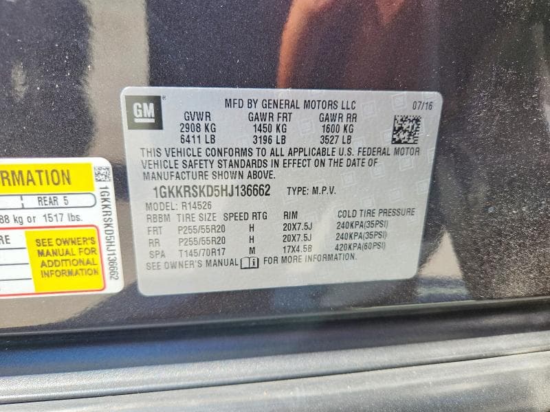 2017 GMC ACADIA LIMITED SLT-2 13