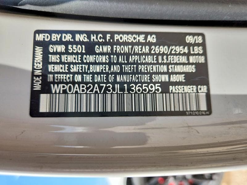 2018 PORSCHE PANAMERA 4S 12