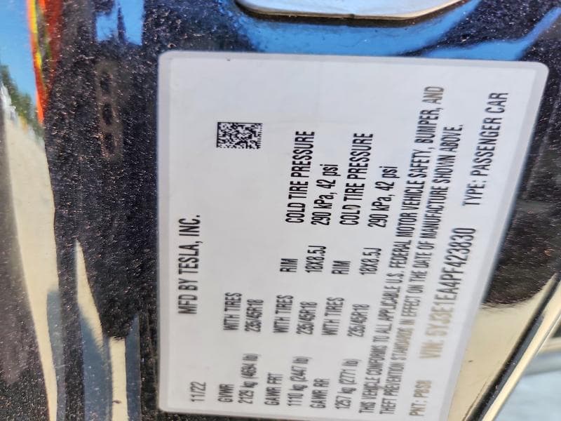 2023 TESLA MODEL 3 12