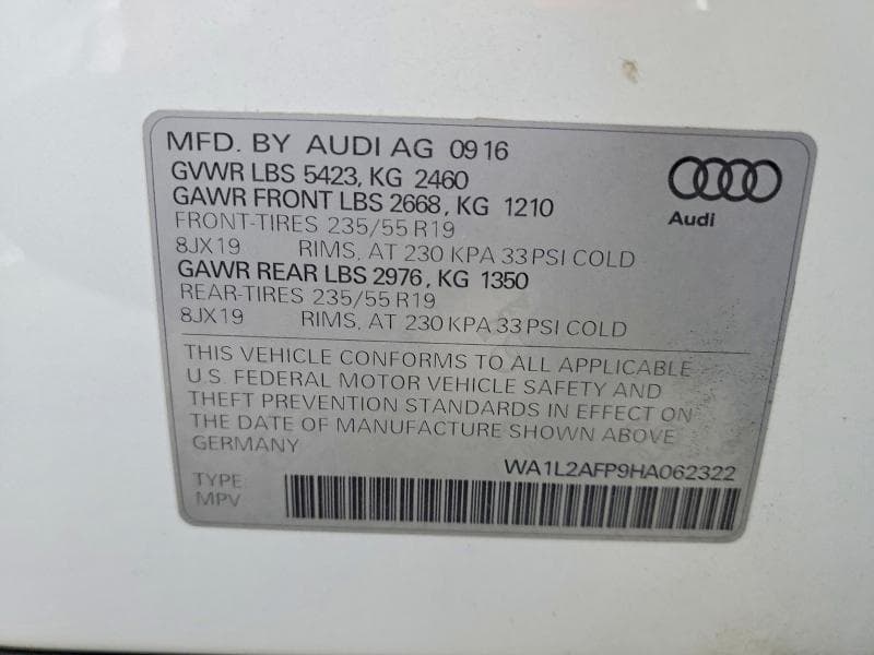 2017 AUDI Q5 PREMIUM PLUS 13