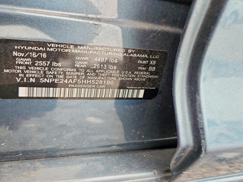 2017 HYUNDAI SONATA SE 12