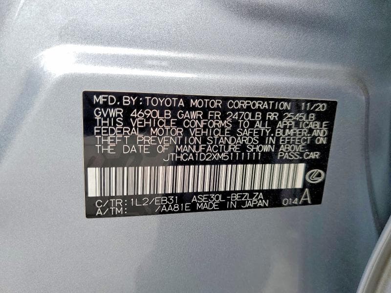 2021 LEXUS IS 300 12