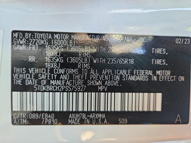 2023 TOYOTA HIGHLANDER HYBRID XLE 13