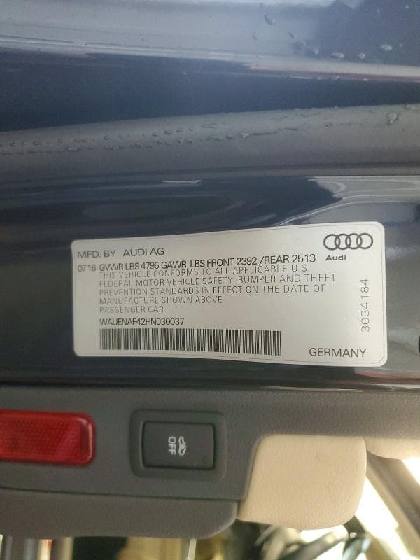 2017 AUDI A4 PREMIUM PLUS 12