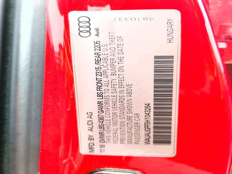 2017 AUDI A3 PREMIUM 12