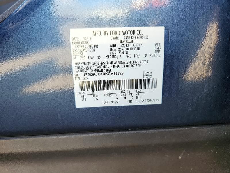 2019 FORD EXPLORER SPORT 13