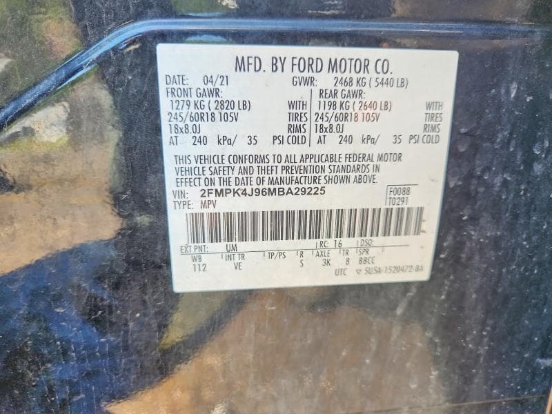 2021 FORD EDGE SEL 13
