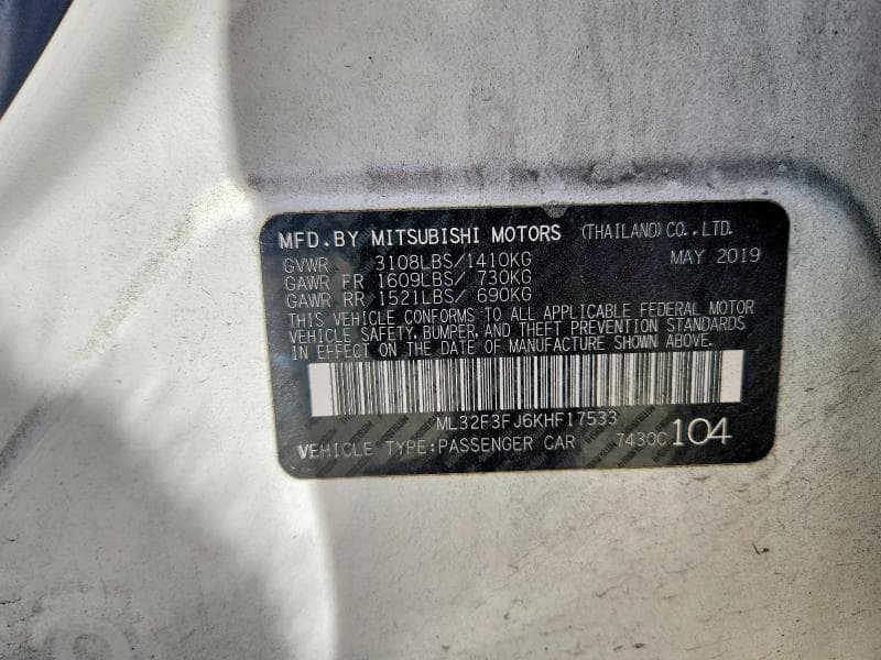 2019 MITSUBISHI MIRAGE G4 ES 12