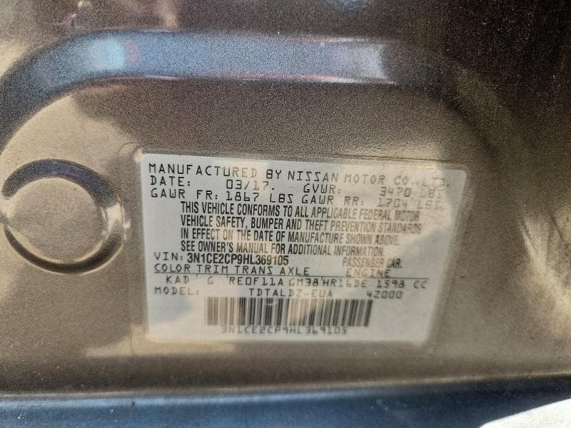 2017 NISSAN VERSA NOTE SV 12