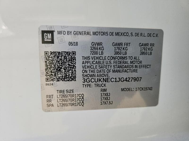 2018 CHEVROLET SILVERADO K1500 13