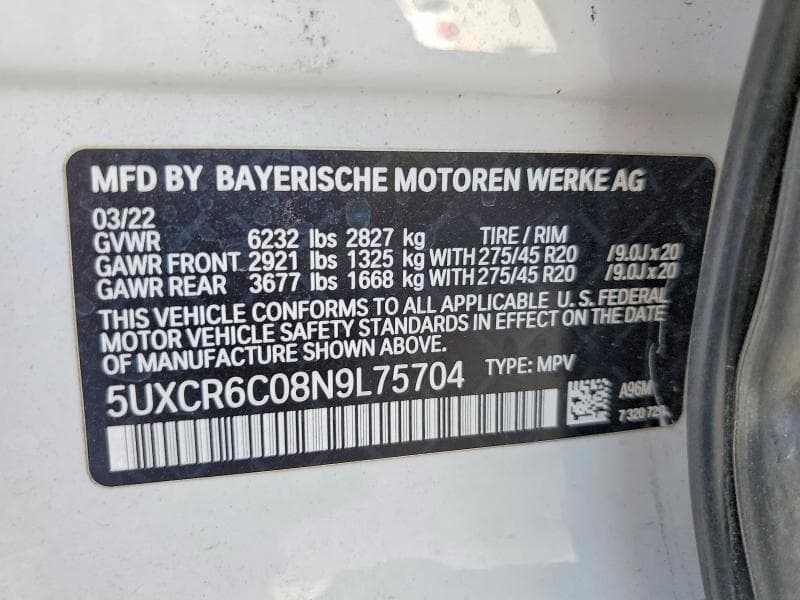 2022 BMW X5 XDRIVE40I 13