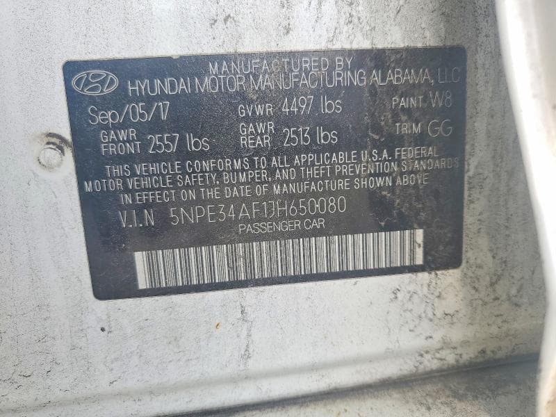 2018 HYUNDAI SONATA SEL 12