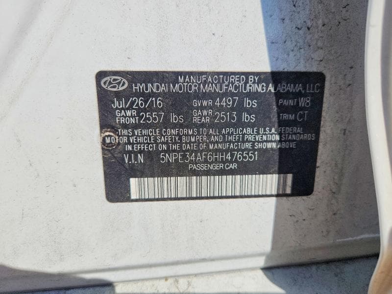 2017 HYUNDAI SONATA SPORT 12