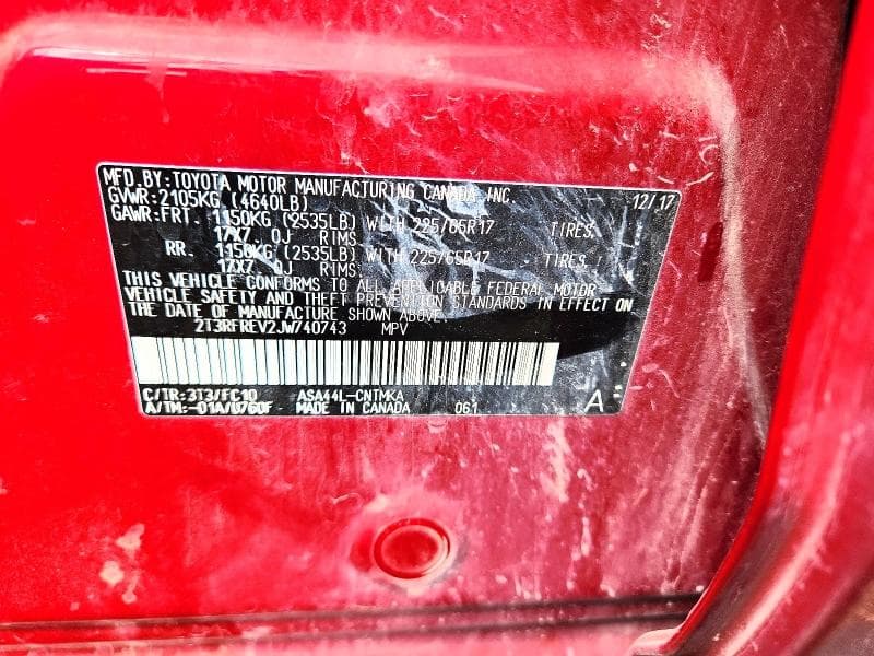 2018 TOYOTA RAV4 XLE 13