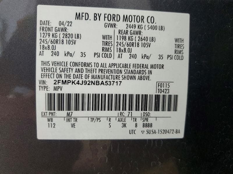 2022 FORD EDGE SEL 13
