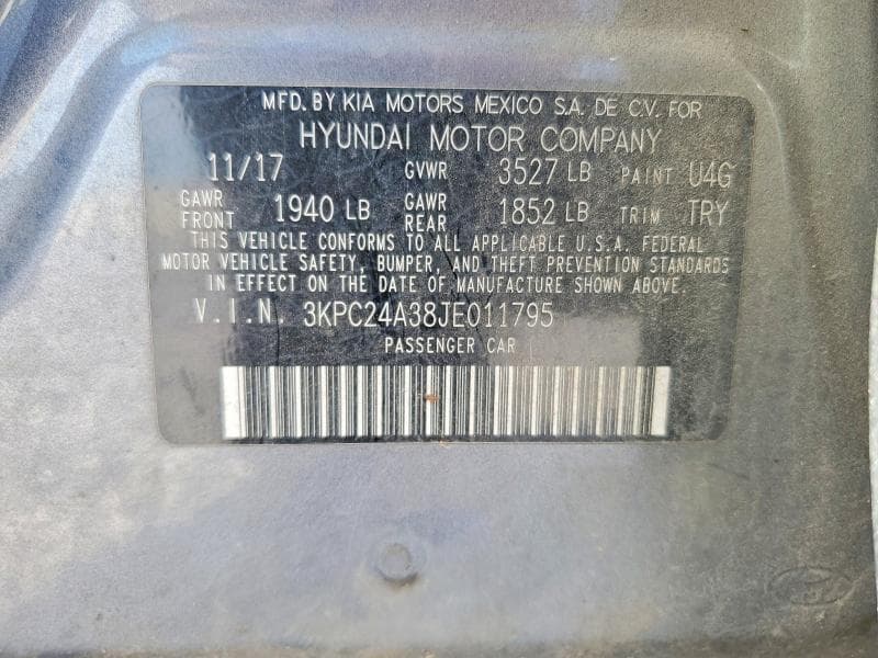 2018 HYUNDAI ACCENT SE 12