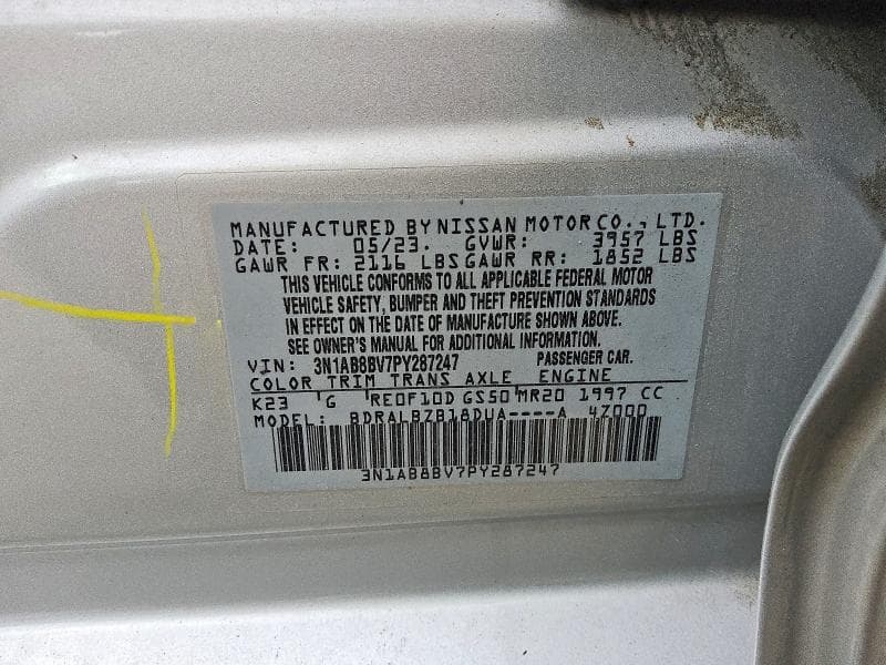 2023 NISSAN SENTRA S 12