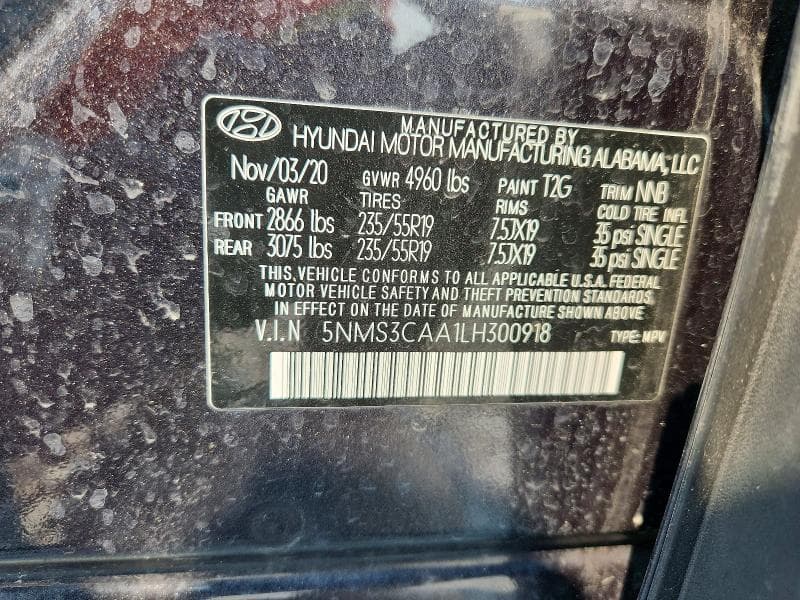 2020 HYUNDAI SANTA FE SEL 2.0T 13