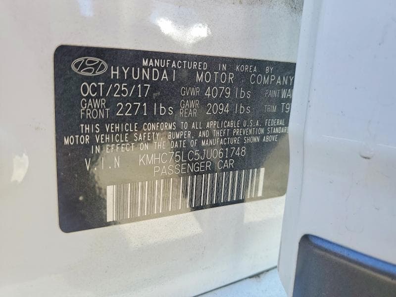 2018 HYUNDAI IONIQ SEL 12