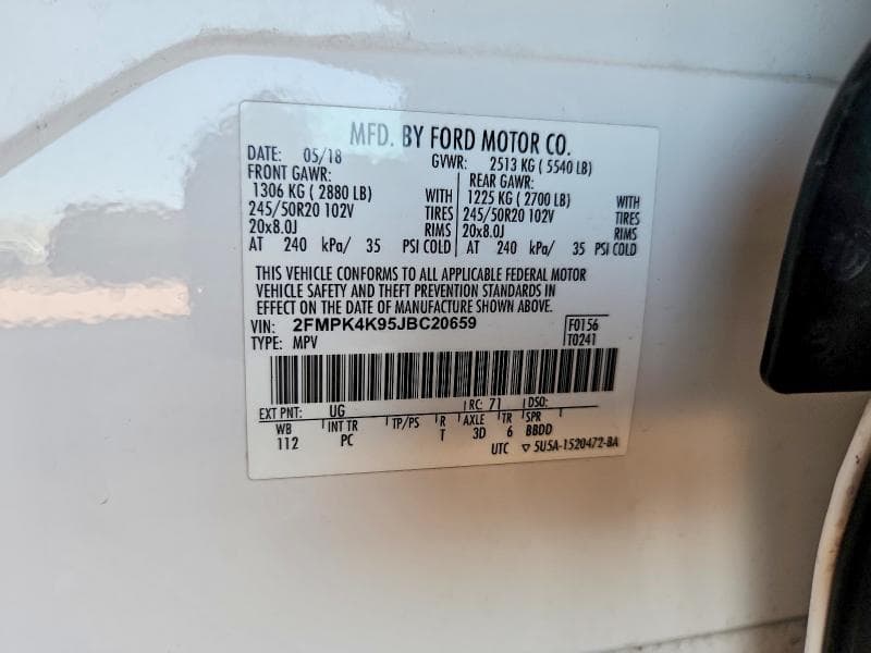 2018 FORD EDGE TITANIUM 14