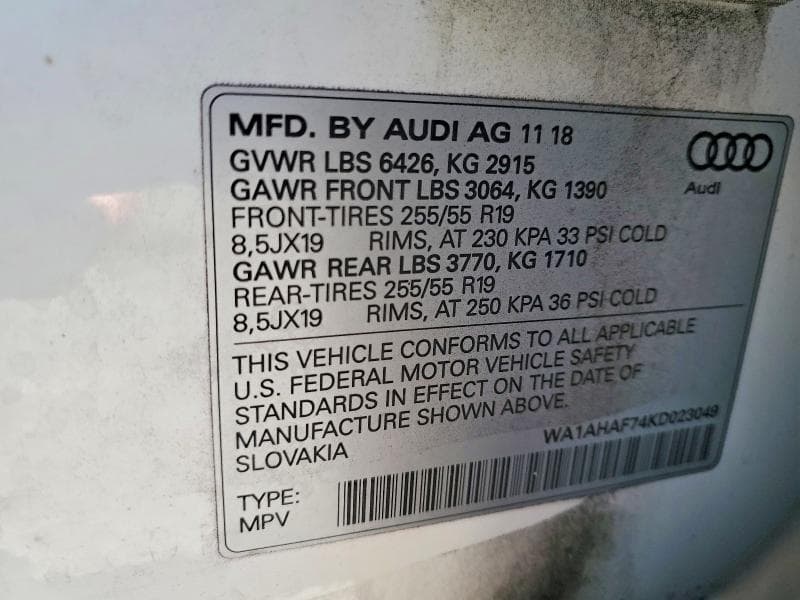 2019 AUDI Q7 PREMIUM 13