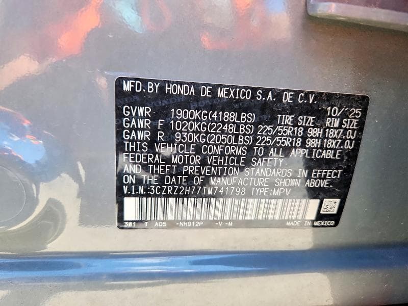 2026 HONDA HR-V EXL 13