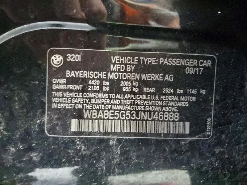 2018 BMW 320 XI 12