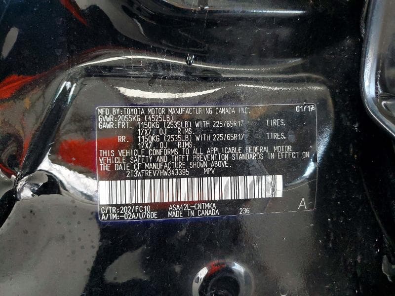 2017 TOYOTA RAV4 XLE 12