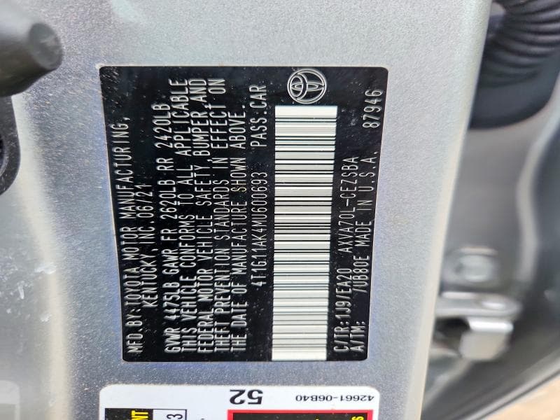 2021 TOYOTA CAMRY SE SE 12