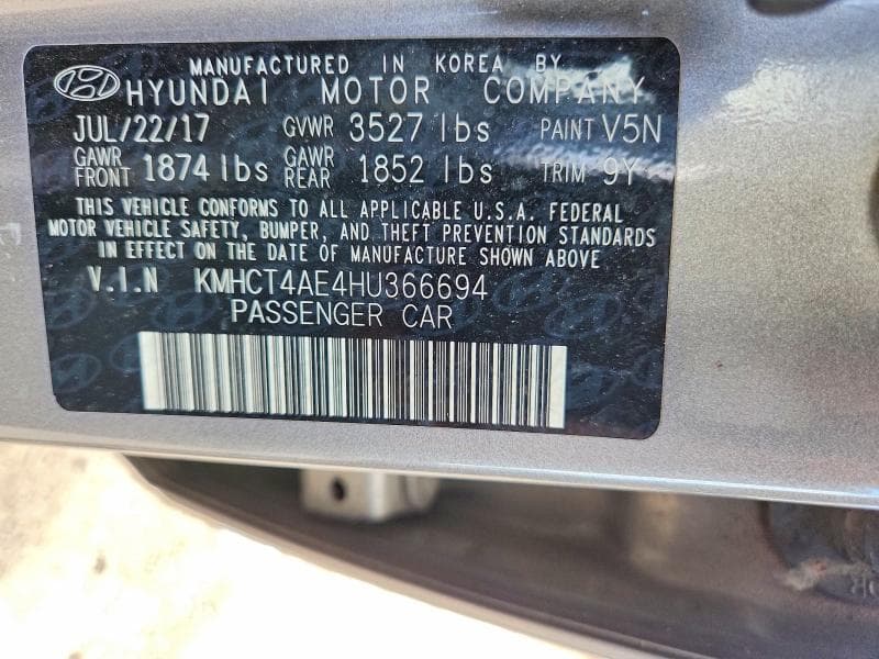 2017 HYUNDAI ACCENT SE 12