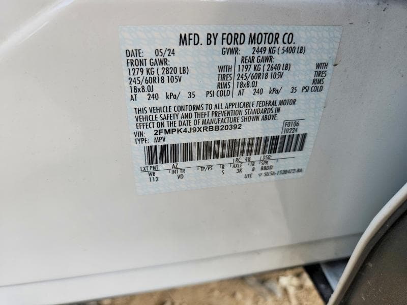 2024 FORD EDGE SEL 12