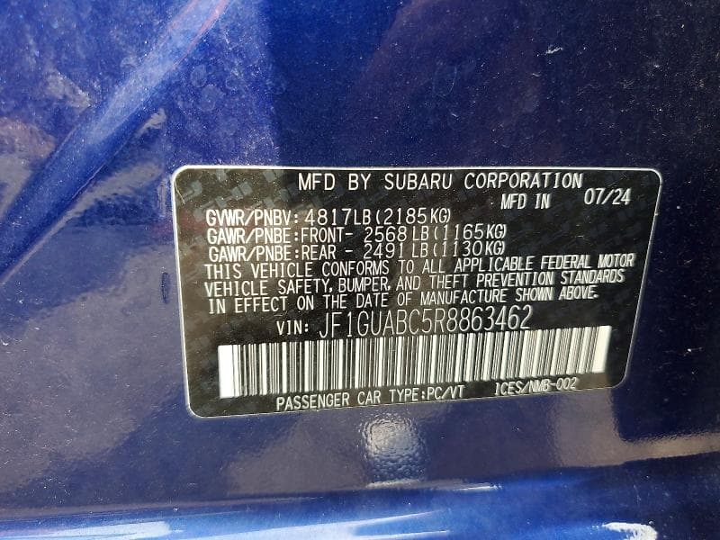 2024 SUBARU IMPREZA 12