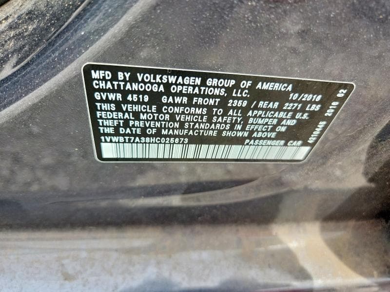 2017 VOLKSWAGEN PASSAT SE 13