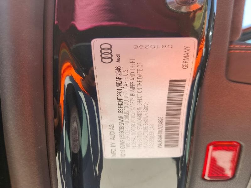 2019 AUDI S4 PREMIUM PLUS 12
