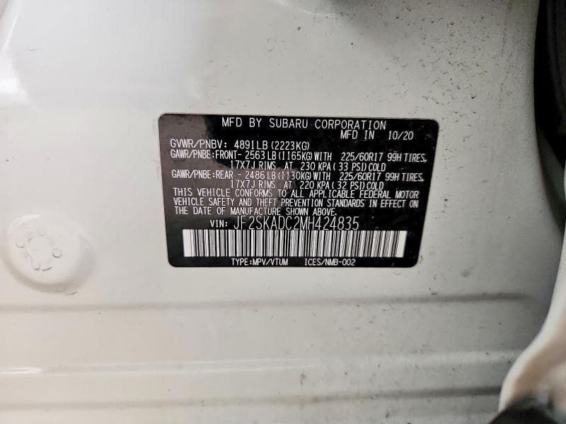 2021 SUBARU FORESTER 13