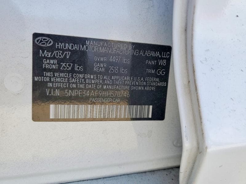 2017 HYUNDAI SONATA SPORT 13