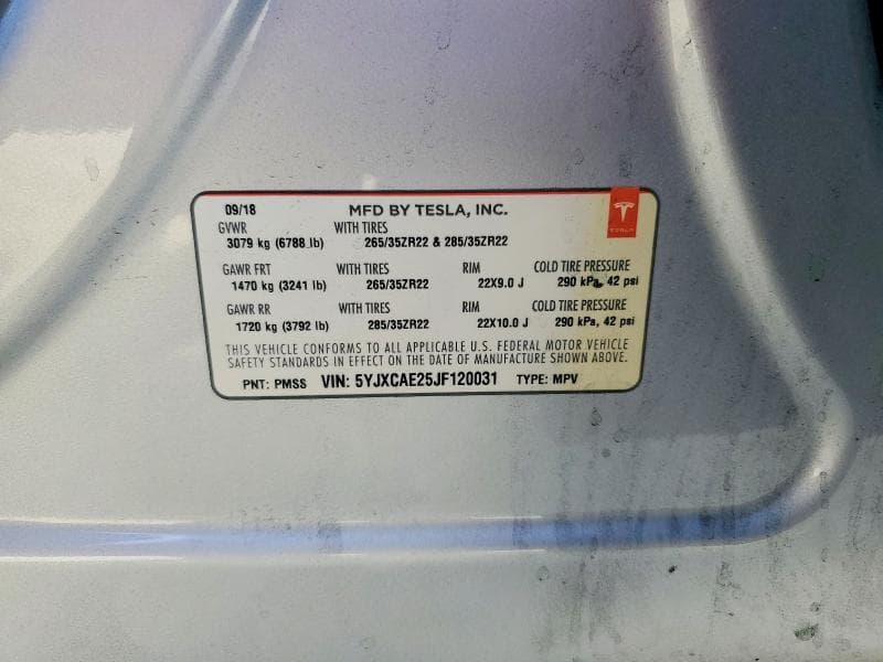 2018 TESLA MODEL X 13