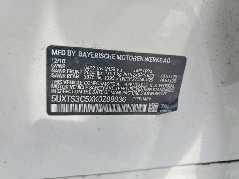 2019 BMW X3 XDRIVEM40I 13