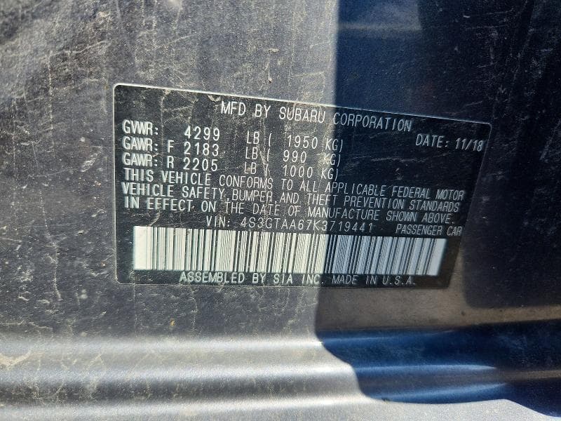 2019 SUBARU IMPREZA 13