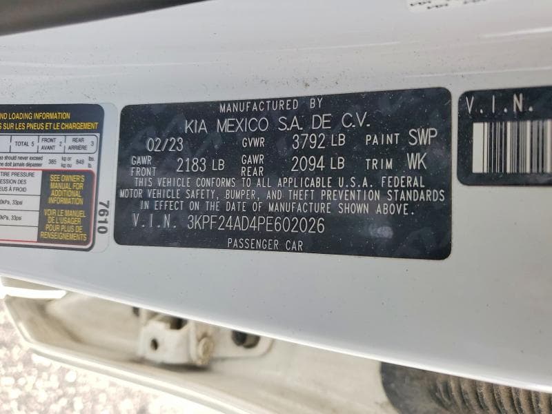 2023 KIA FORTE LXS 12