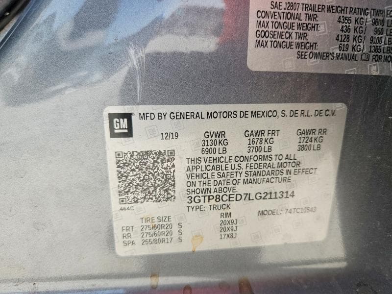2020 GMC SIERRA C1500 ELEVATION 12