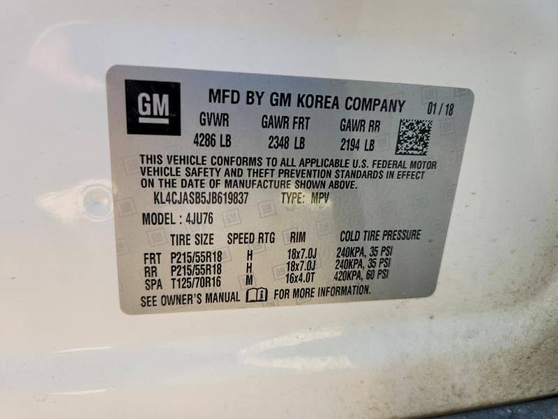 2018 BUICK ENCORE PREFERRED 13